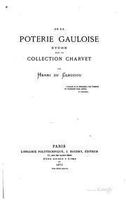 Cover of: De la poterie gauloise