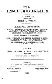 Cover of: Delectus veterum carminum arabicorum: ...
