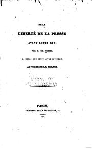 Cover of: De l'état réel de la presse et des pamphlets by Leber, Jean Michel Constant