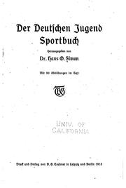 Cover of: Der deutschen jugend sportbuch by Simon, Hans O.