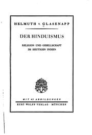 Cover of: Der hinduismus; religion und gesellschaft im heutigen Indien. by Helmuth von Glasenapp