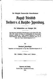 Cover of: königlich hannoversche Generalleutnant August Friedrich Freiherr v. d. Busche-Ippenburg: ein Soldatenleben aus bewegter Zeit.