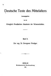 Cover of: Der sogenannte St. by Berthold von Regensburg