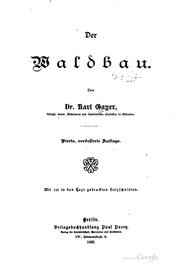 Cover of: Der waldbau. by Johann Karl Gayer