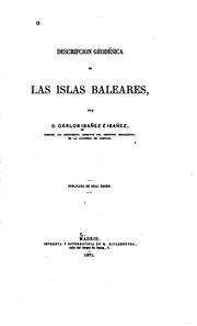 Cover of: Descripcion geodesica de las islas Baleares