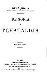 Cover of: De Sofia à Tchataldja. by René Puaux
