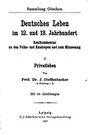 Cover of: Deutsches leben im 12. und 13. jahrhundert