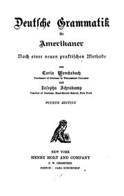 Cover of: Deutsche grammatik für Amerikaner by Carla Wenckebach