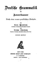 Cover of: Deutsche grammatik für Amerikaner