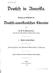 Cover of: Deutsch in Amerika. by Gustav Adolf Zimmermann