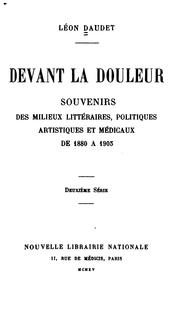 Cover of: Devant la douleur by 