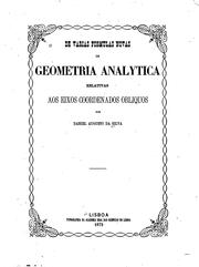 De varias formulas novas de geometria analytica relativas aos eixos coordenados obliquos by Daniel Augusto da Silva