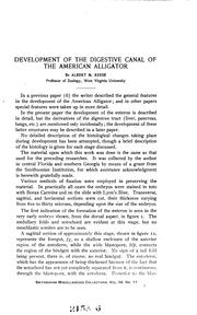 Cover of: Development of the digestive canal of the American alligator by A. M. Reese