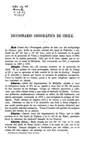 Cover of: Diccionario geográfico de la República de Chile by Francisco Solano Asta-Buruaga y Cienfuegos