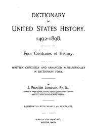 Cover of: Dictionary of United States history. | J[ohn] Franklin Jameson