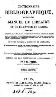 Cover of: Dictionnaire bibliographique by Etienne Psaume