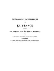 Cover of: Dictionnaire topographique du département