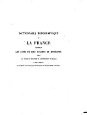 Cover of: Dictionnaire topographique du Département des Basses-Pyrénées