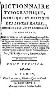 Dictionnaire typographique by Jean Baptiste Louis Osmont