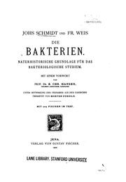 Cover of: Die bakterien. by Johannes Schmidt