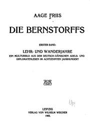 Cover of: Die Bernstorffs ...