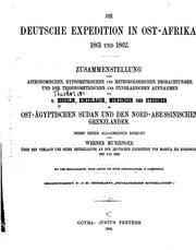 Cover of: Die deutsche expedition in Ost-Afrika, 1861 und 1862.