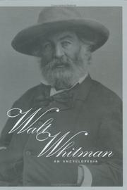 Cover of: Walt Whitman: an encyclopedia