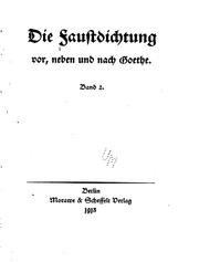 Cover of: Die Faustdichtung vor