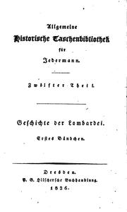 Cover of: Die geschichte der Lombardei. by Friedrich Christian August Hasse
