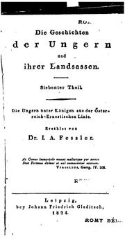Cover of: Die geschichten der Ungern und ihrer landsassen ...