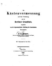 Cover of: Die Küstenvermessung und ihre Verbindung mit der Berliner Grundlinie. by Prussia. Armee. Grosser Generalstab. Trigonometrische Abteilung