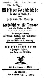 Cover of: Die Missionsgeschichte späterer Zeiten by Jesuits.