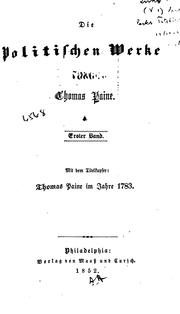 Cover of: Die politischen werke