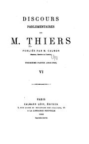 Cover of: Discours parlementaires de M. Thiers by Adolphe Thiers