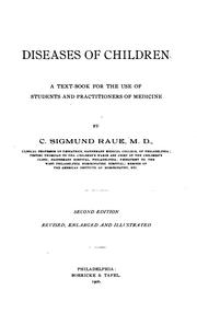 Cover of: Diseases of children | C[harles] Sigmund Raue