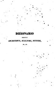 Cover of: Dizionario degli architetti