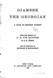 Cover of: Djambek the Georgian by Suttner, A. Gundaccar freiherr von