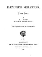 Cover of: Dæmpede melodier.