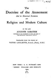 Cover of: The doctrine of the atonement and its historical evolution