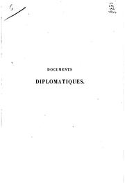 Cover of: Documents diplomatiques. by Ministère des Affaires étrangères (France)