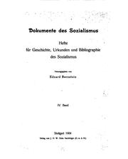 Cover of: Dokumente des sozialismus: hefte für geschichte, urkunden und bibliographie des sozialismus.