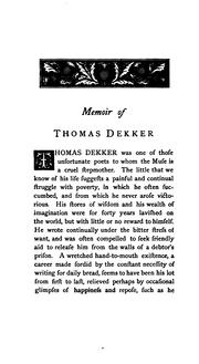 Cover of: The dramatic works of Thomas Dekker by Thomas Dekker