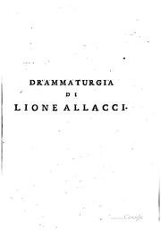 Cover of: Drammaturgia di Lione Allacci