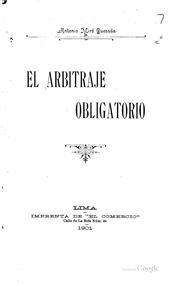 Cover of: El arbitraje obligatori by Antonio Miró Quesada