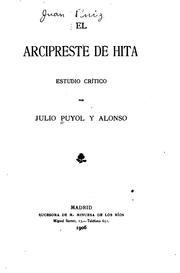 El arcipreste de Hita by Julio Puyol y Alonso