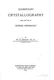 Cover of: Elementary crystallography