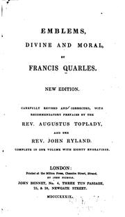 Cover of: Emblems, divine & moral. by Francis Quarles