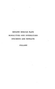 Cover of: English miracle plays