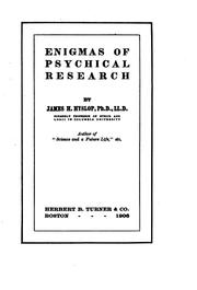 Cover of: Enigmas of psychical research