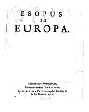 Cover of: Esopus in Europa.